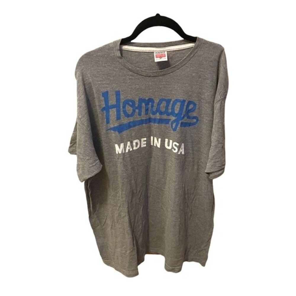 HOMAGE shirt men’s grey short sleeve t-shirt size xxl